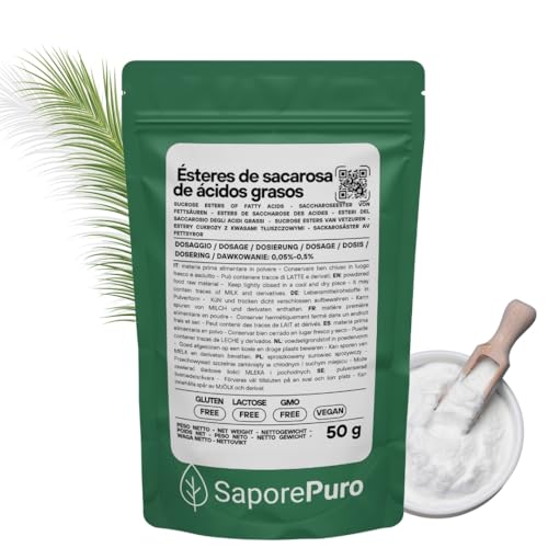 Saporepuro Ésteres De Saccarosa 50 gr - Sucresters - Esteres de azúcares de ácidos grasos