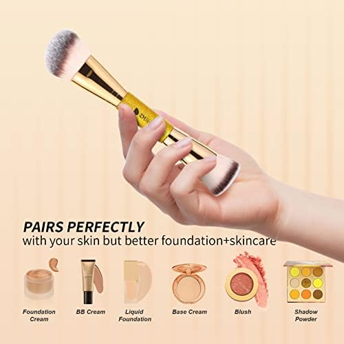DUcare Makeup Brush Foundation Contour Makeup Brushes Double Ended for Blending Liquid Powder Concealer Cream Cosmetics Blush Buffer