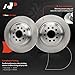 A-Premium 12.61 inch (320.2mm) Rear Solid Disc Brake Rotors Compatible with Select Jeep Models - KL Series Cherokee 2014-2021, 2-PC Set