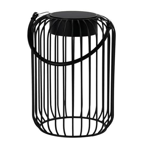 Ledvion - LED Solar Table Lamp Cylinder, Black, IP44, Solar Energy, 0.25W, 3000K