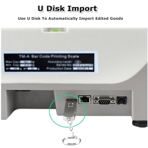 Báscula comercial digital con impresora térmica LCD 30kg miniatura 6