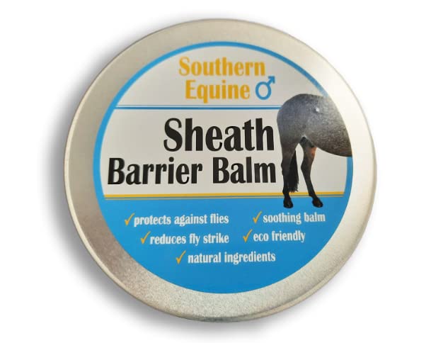 Southern Equine Sheath Barrier Balm, Fly Strike, Fly Protection, Sheath Cleaning Natural Eco Friendly, Blue, White, Yellow