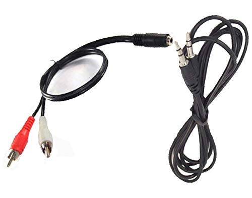 UPBRIGHT AUX Audio Cord for VIZIO VSB200 VSB201 VSB202 VSB205 VSB206 VSB206-B VSB206WS VSB207 VSB207BT (to Convert AUX Input Stereo Audio Plug into Two Mono RCA Plugs Left and Right Audio Channels)