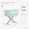 Evolur Orabelle Baby Bassinet & Bedside Sleeper, Breathable Mesh Sides, Plush Mattress Pad with Removable Cover, Tool-Free Assembly, Quick Foldable Steel Frame Compact Design with Travel Bag Mint