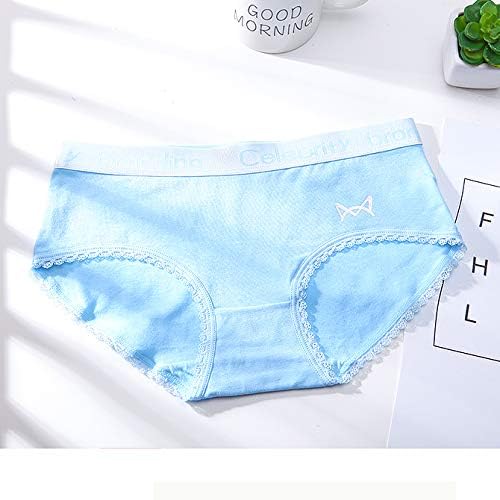 Amazon Co Jp 6枚 シームレス女性ショーツ ゴム レディースパンティ 通気性 綿 女性の下着 レディースショーツ 猫図案プリント 可愛い ファッション