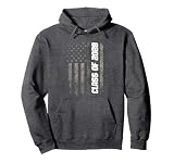 Class of 2028 Senior 2028 Graduation American Flag Pullover Hoodie