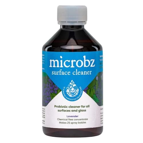 MICROBZ SURFACE CLEANER | 250ml Concentrate - Makes 25 Bottles | Natural Probiotic All-Purpose Multi Surface Cleaner for Home Kitchen & Bathroom, Eco-Friendly Cleaning Solution, Pets & Children Safe