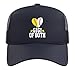 Gigi of Both Heart Softball Baseball Gigi Grandma Trucker Hat with Adjustable Mesh Back, Navy Blue