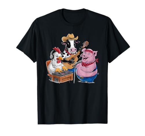 Animales Divertidos Músicos Música Country Banda T Camiseta