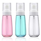 Solihigh 3 Pack Small Spray Bottle 100 ml, Fine Mist Mini Plastic Spray Bottle for Travel Refillable Make Up Atomizer Spray Bottle,Leak Proof