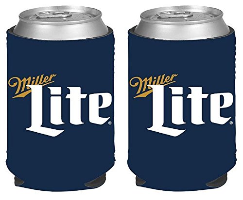 Miller Lite 12oz Navy Can Cooler Sleeves, 2-Pack