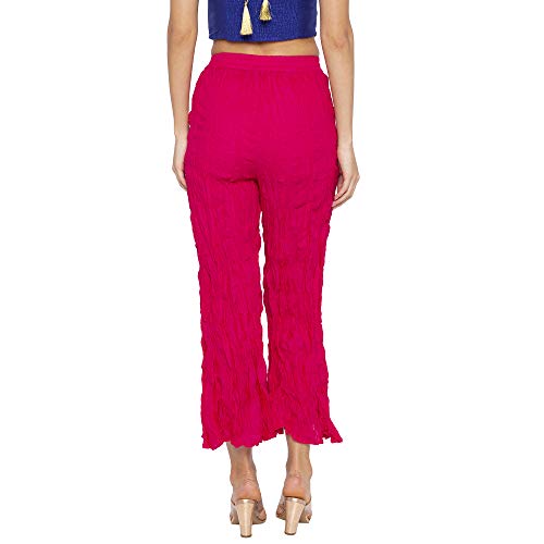 Image of Globus Women Casual Loose Fit Cropped Parallel Trousers