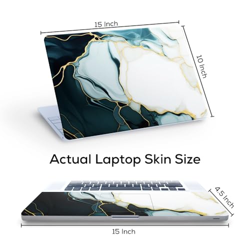 Image of Marbel D8 Top+Wrist Pad Vinyl Laptop Skin /Sticker /Cover for 15 to 15.6 Inches Laptops Laminated-Removable-HD Quality Compatible for Hp-Dell-Sony-Lenovo-Asus etc.(15x10 Inches)