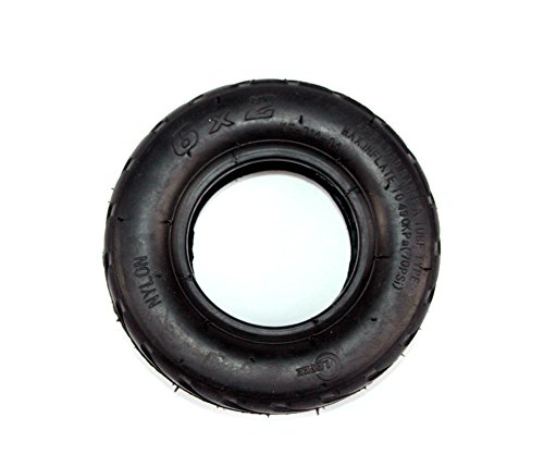 L-faster 6X2 Inflation Tire Wheel Use 6" Tire Alloy Hub 160mm Pneumatic Tyre Scooter F0 Pneumatic Wheel Trolley Cart Air Wheel(Outer tire)