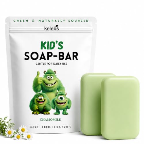 KELEBS Hypoallergenic Kids Soap Bar 2-Pack | Organic...