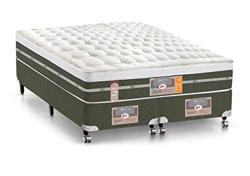 Cama Box + Colchão Castor King Silver Star Air One Face Tecnopedic 180x200x59cm