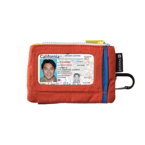 Image of Thread Wallets Pouch Wallet - Compact Zip Wallet with Clear ID Window, Coin & Card Pockets, and Key Stash - Lightweight Rip-Stop Travel Wallet for Men & Women (Color Block)