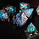 DND Würfel Set 7pcs D4 D6 D8 D10 D% D12 D20 Polyedrische Handgefertigt Kunstharz Scharfkantige D&D Würfel für Dungeons und Dragons Pathfinder Rollenspiele Tischspiele RPG MTG Spiele mit Geschenkbox