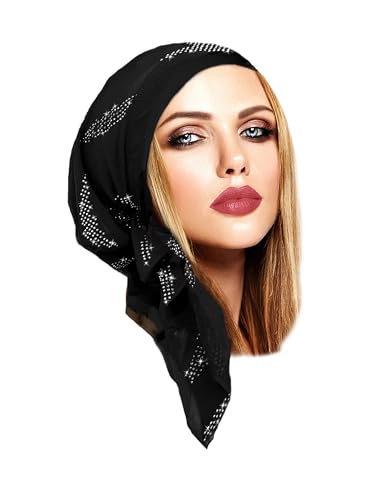 ShariRose Pre-tied headscarf tichel headwear for women textured knit with sparkles collection! Handmade