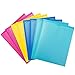 MAKHISTORY Plastic Folders with Clear Front Pocket - 8 Pack, Heavy Duty 3 Pockets Folders for Letter Size Paper, Assorted Bright Colors