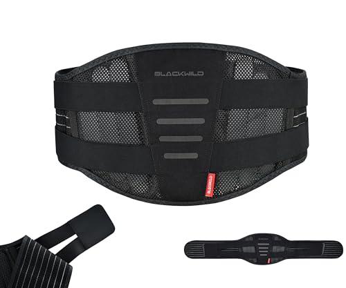 BLACKWILD Ceinture de soutien dorsal et ceinture de soutien lombaire pour homme et femme | Ceinture rénale anti-transpiration pour perte de poids, soulagement de la douleur, correction de posture et