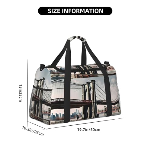 Sac de sport Brooklyn Bridge S noir format One Size imprimé assise - 4