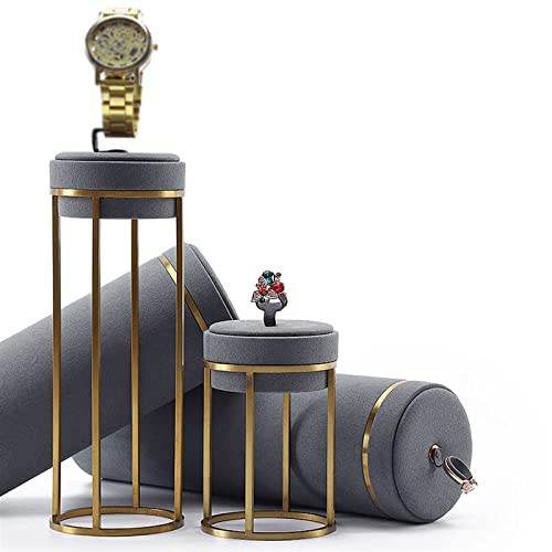 Présentoir à bagues en velours gris parfait pour valoriser vos bijoux en salon