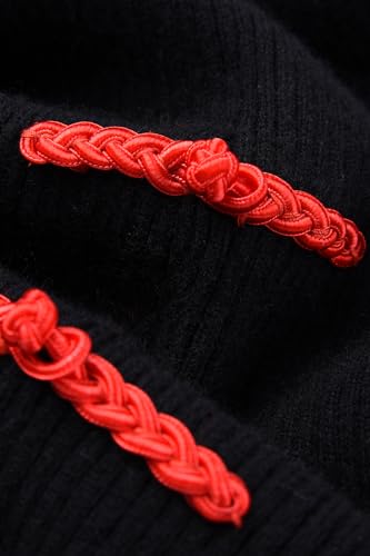 Women's Chinese style Cashmere Sweater Dress3