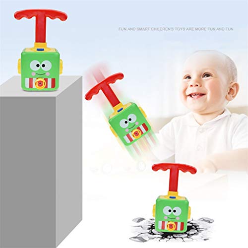 Balloon Powered Launch Car, Balloon Powered Cars Balloon Racers Aerodynamic Cars Stem Toys, Balloon Air Powered Vehicle Set, Balloon Race Car Toy Creative Inflatable Balloon Pump Car (Green Frog)