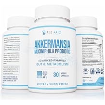 Akkermansia Probiotic & Berberine GLP-1 Support Supplement 100 Million AFU Probiotic for Gut Health & Metabolic Balance with Green Tea, Acacia Fiber & Enzymes 30 Capsules