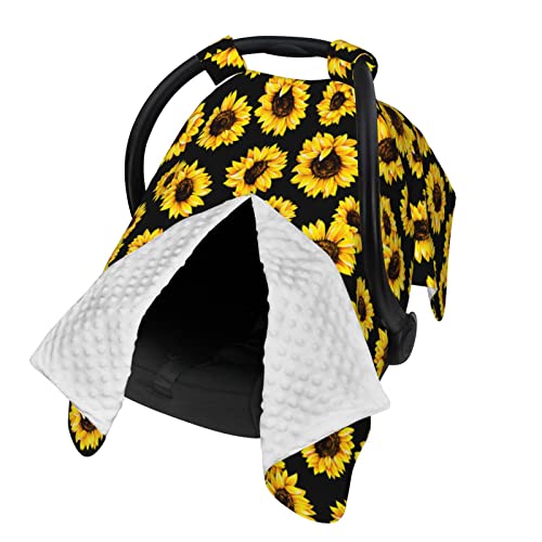 Sunflower Baby Car Seat Canopy Cover