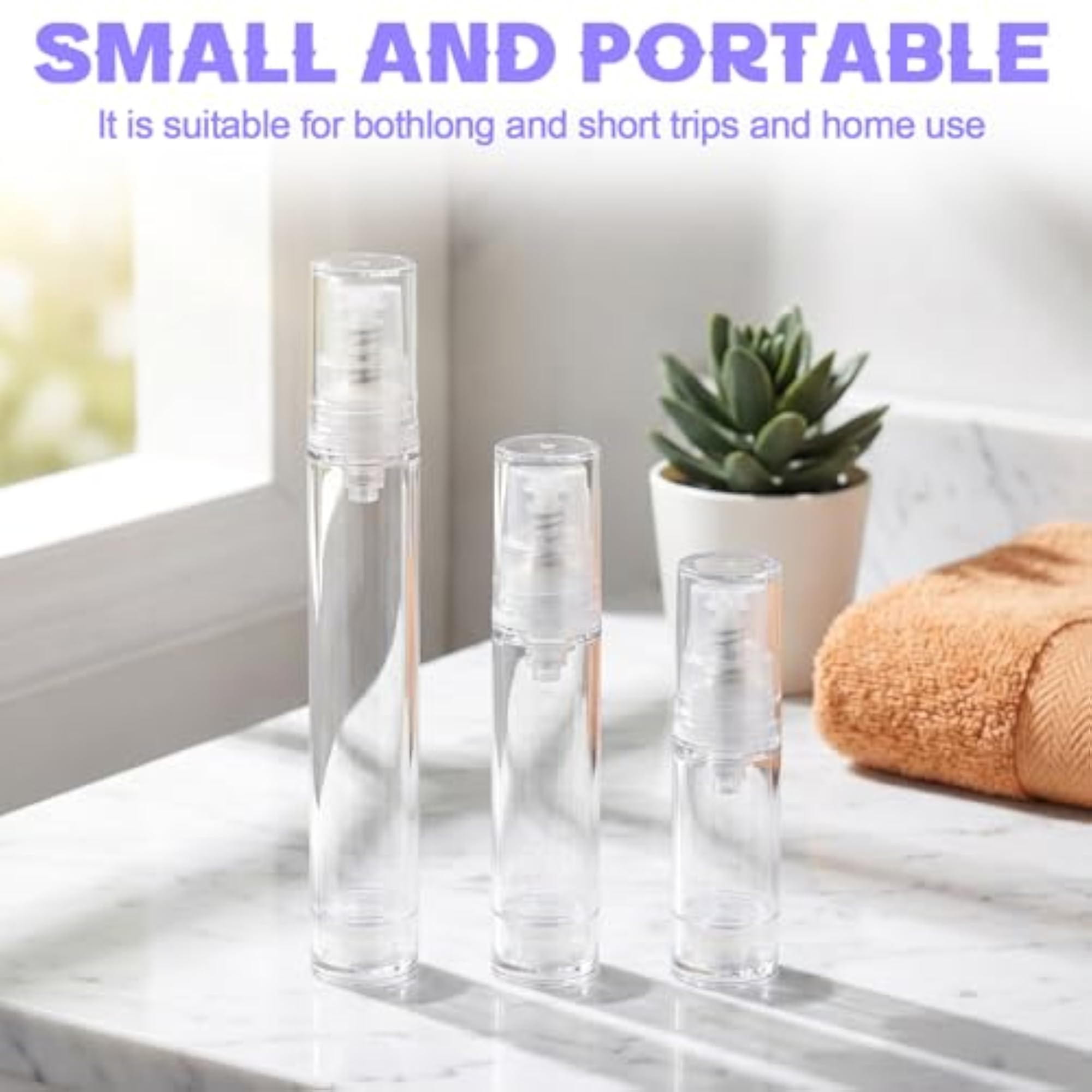 6pcs Airless Pump Bottle Set for Travel, Refillable
