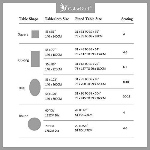 Colorbird Farmhouse Linen Table Cloth, 55X70 Inch Blue Striped Cloth Tablecloths For Rectangle Tables, Washable Tassel Table Cover For Kitchen Dinning Tabletop Party #TOP6
