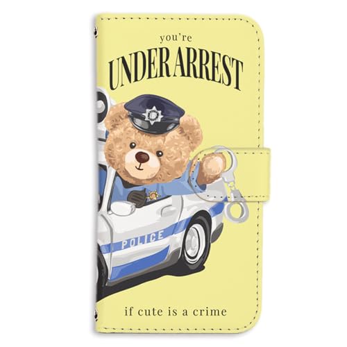 AQUOS sense5G 用 SHG03 SH-53A A004SH 対応 ベアぽりす テディベア キャラクター いえろー スマホケース 手帳 カードスロット センス5Gのケース 携帯カバー 耐衝撃性 スタンド bcbp05c