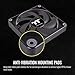 Thermaltake CT120 PC Cooling Fan (2-Fan Pack), Daisy-Chain Design, Fan speeds up to 2000 RPM, 120 mm Hydraulic Bearing Fan, Anti-Vibration mounting, CL-F147-PL12BL-A Black