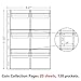 MUQING 120 Pockets Coin Collection Suppliers for Binders, 20 Sheets Coin Pocket Pages, Clear Coin Collector Sleeves, 6 Pockets Standard 9 Hole Coin Page for Collection Album(6 Pockets)