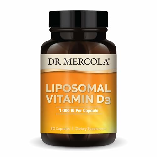 Image of Dr. Mercola Liposomal Vitamin D3 - Supports Heart, Bone & Immune Health - 1,000 IU Per Serving - Non-GMO, Soy Free & Gluten Free - 30 Capsules (30 Servings)