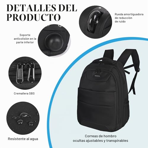Mochila con ruedas Hivexagon de 81 cm, el equipaje informal y duradero para tus documentos 3