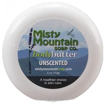 زبدة الجسم - غير معطرة - مصنوعة من الزيوت الطبيعية والزبدة من شركة Misty Mountain Soap Co.