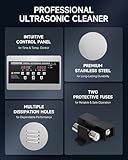 CREWORKS Ultrasonic Cleaner 3L Large Capacity Stainless Steel Commercial Ultrasonic Cleaner 100W with Heater & Digital Timer for Jewelry Watch Glasses Dentures Small Parts Circuit Board - Image 5