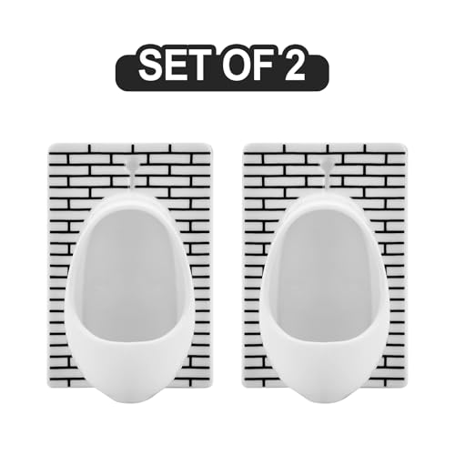 Gag Gift for Adult Parties – Urinal Shot Glasses (2-Pack) – Hilarious White Elephant Drinkware