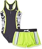 ZeroXposur Girls Plus Size' Pop-a-Dot 1pc Swimsuit W/Short