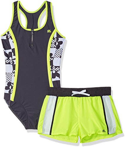 ZeroXposur Girls' Plus Size Girls Pop-a-dot 1pc Swimsuit W/Short