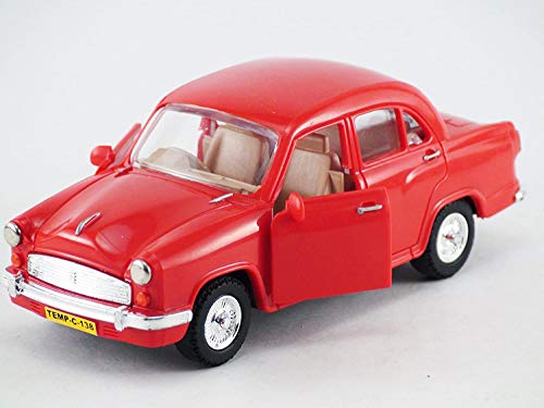 Image of Made of Non Toxic Plastic Toys Combo of 2 Ambassador Car, Pack of 2, Pull Back Action Toys, with Soft Edges Around 15 CM in Length & 100 gram. Color. (Colour Mix)