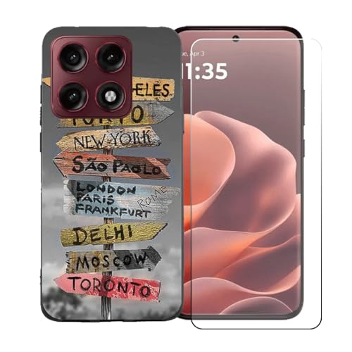 BMPNLSZ �K�p Motorola Edge 70 Pro+HD�����K���X�ɓK�����ėpTPU�ی�J�o�[�A�V���J�Q���V�F���o���p�[�ی�o�b�N�V�F��-�K�p Motorola Edge 70 Pro�ɓK����9�d�x�X�N���b�`�h�~�X�N���[���ی�J�o�[ BST17