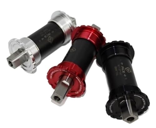 SkyjOy Tretlager Hohlachse aus Titan, Fahrrad-Tretlager, 103 mm, 107 mm, 110 mm, 113 mm, 119 mm, 1,37 Zoll Innenlager(110mm Black)