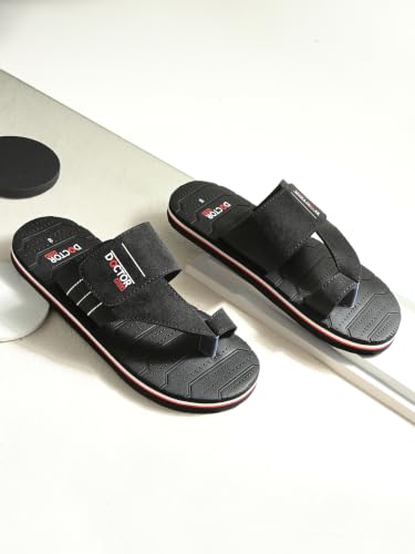 Image of Doctor Walk Men's Ortho Comfort Toe-Ring Slippers | Lightweight Non-Slip Cushioned Daily Wear Casual Sandals & Chappal for Men Extra Soft