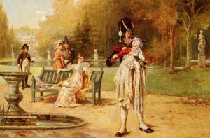 Peinture à l'huile The King de Rome and His Nurse par Laslett John Pott en toile de 30x36 pouces