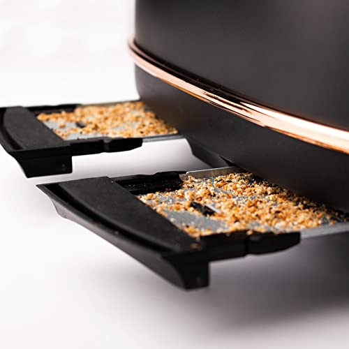 Haden Heritage Black Toaster 4 Slice - Adjustable Browning Control, Reheat and Defrost Functions 4 Slice Toaster - Stainless Steel Toaster 4 Slice - Self-centring Function - 1370-1630W - Image 6