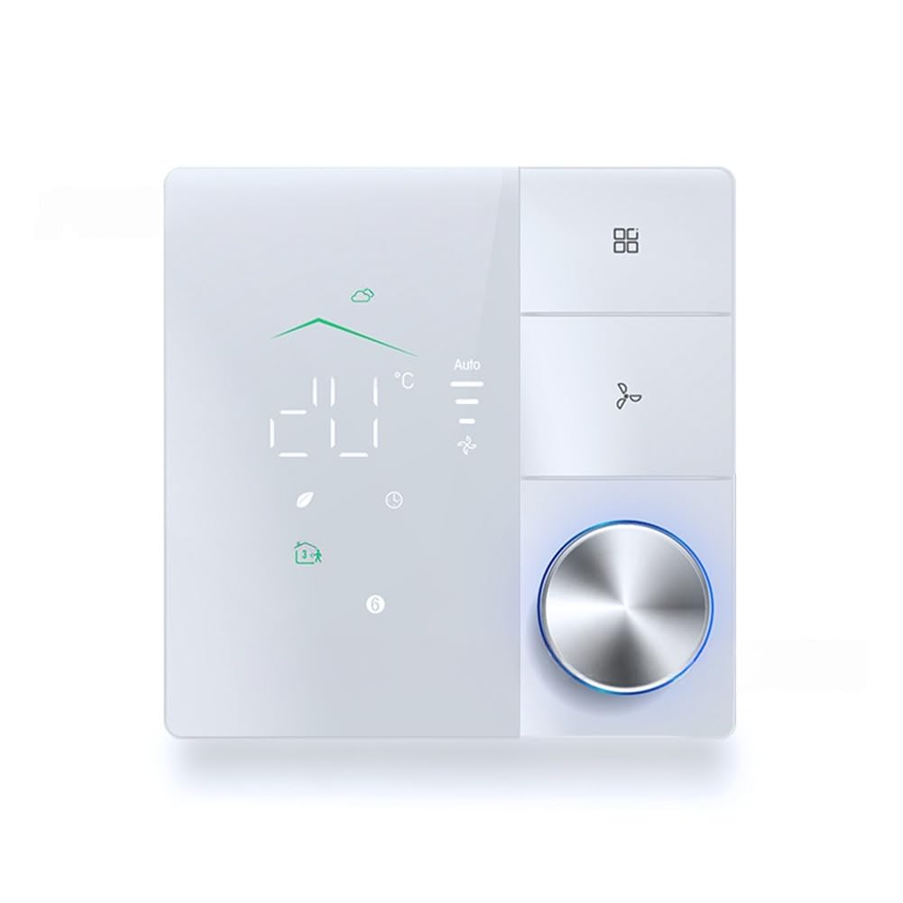 Tassteen Tuya Smart Thermostats for Air Conditioner with WiFi Remote Control Smart Knob Thermostat LED Temperature Control Switch A